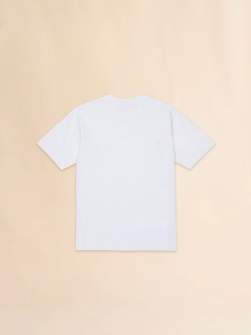 White cotton t-shirt with logo, Image 2