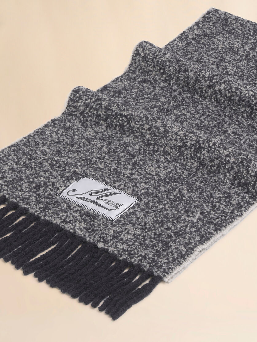 Beige bouclé alpaca scarf - Scarves - Image 4