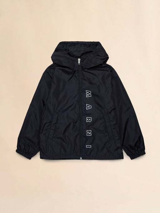 Black windbreaker jacket with logo - Jackets