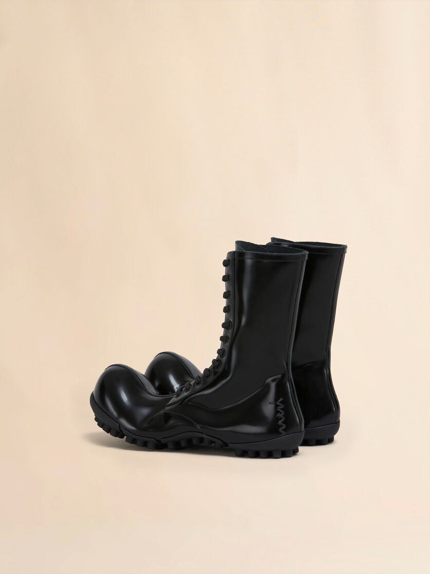 Schwarze Stiefel Wave aus Lackleder - Stiefel - Image 3