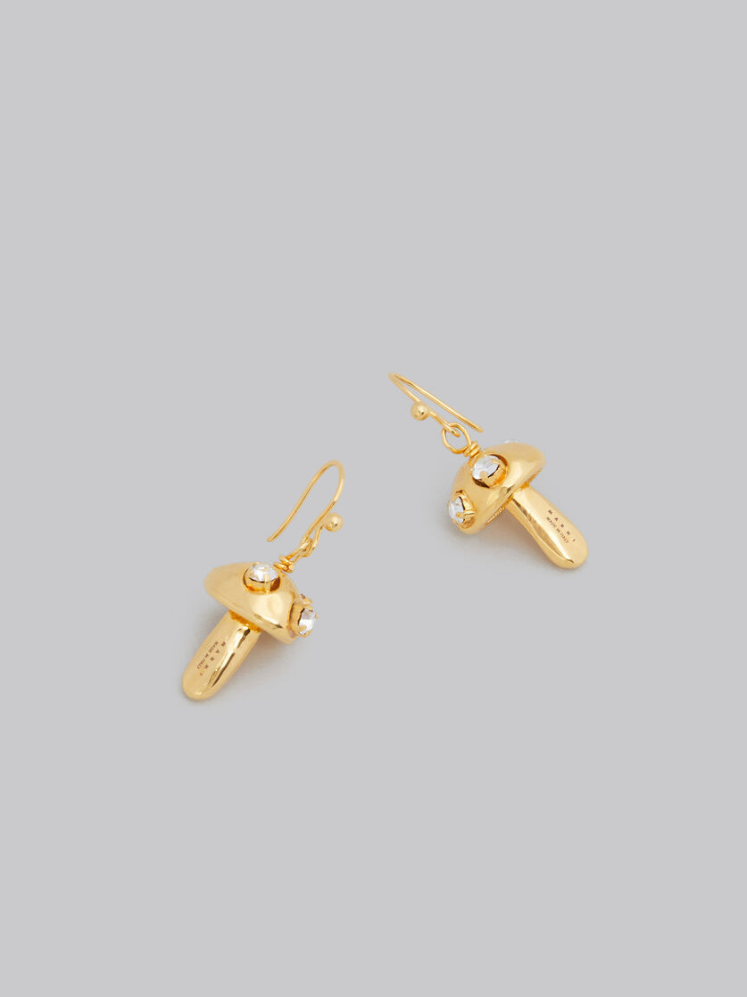 Rhinestone mushroom charm earrings - Earrings - Image 4
