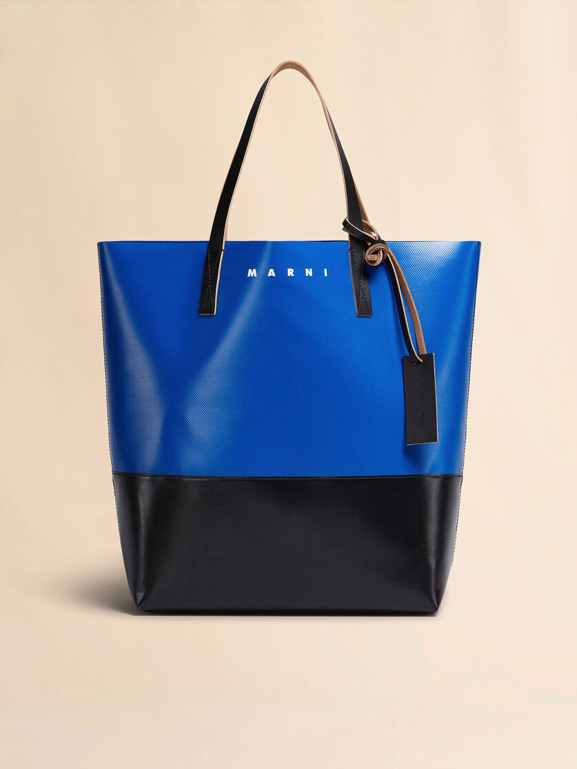 Tribeca shopping bag in blue and black - Shopping Bags - Image 1