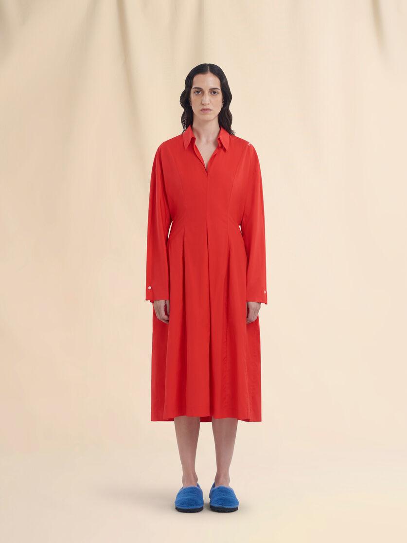 Organic cotton shirt dress with Marni Symbol - Dresses - Image 2