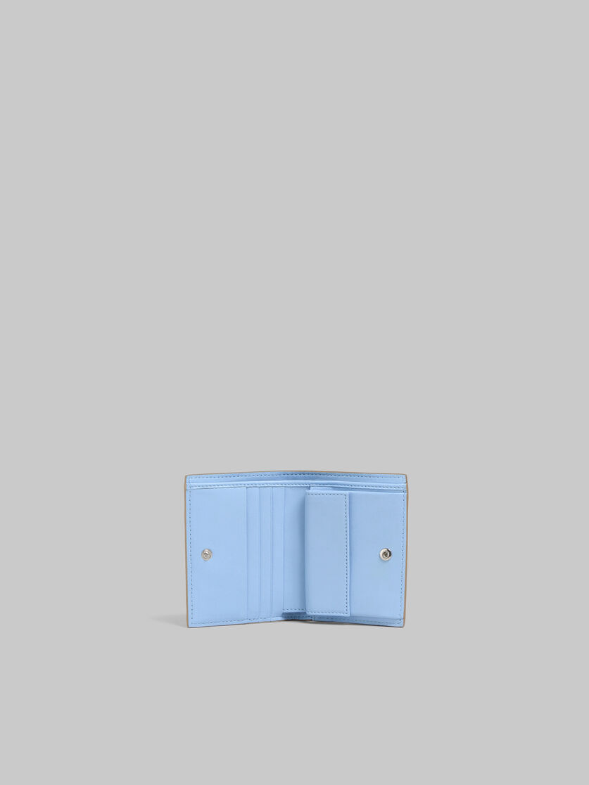 Brown leather bifold wallet with Marni mending | Marni