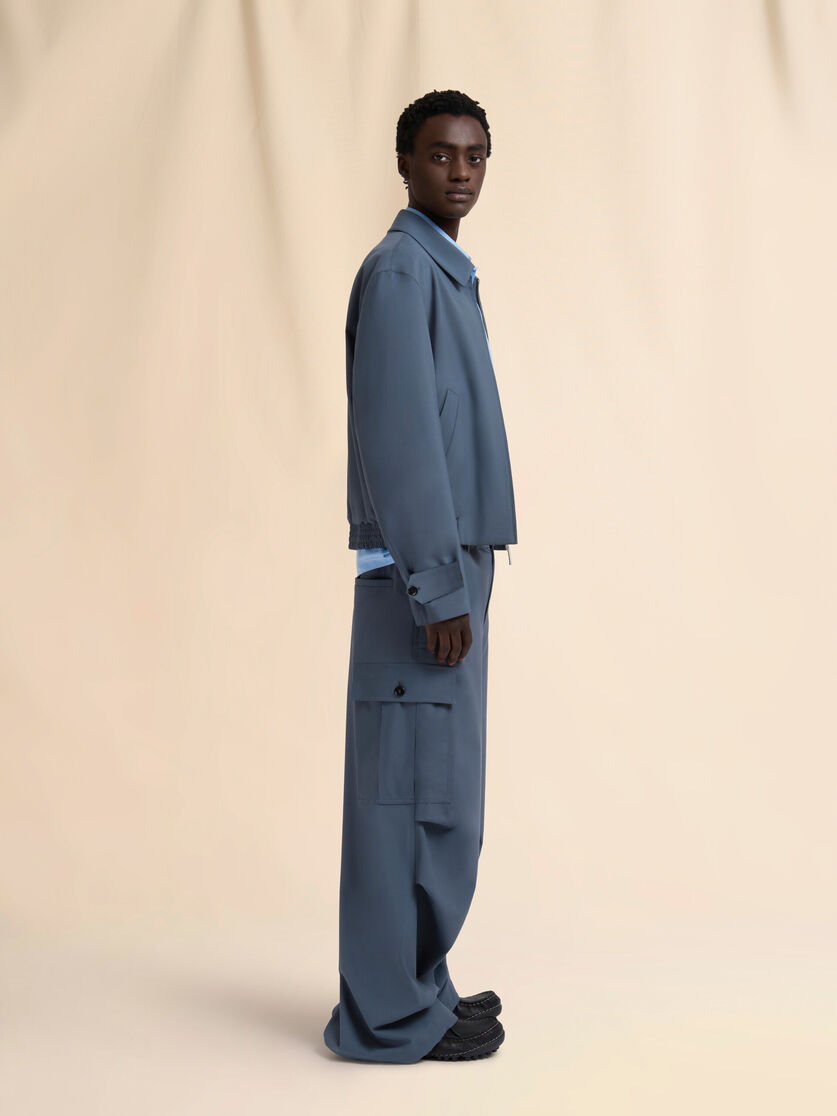 Gray light wool jacket with collar - Jackets - Image 6
