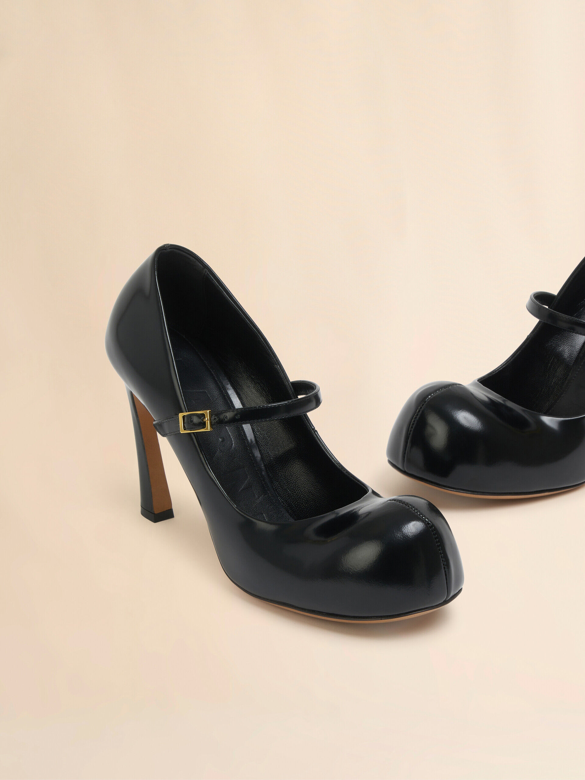 Black leather New Wave Mary Jane pump | Marni