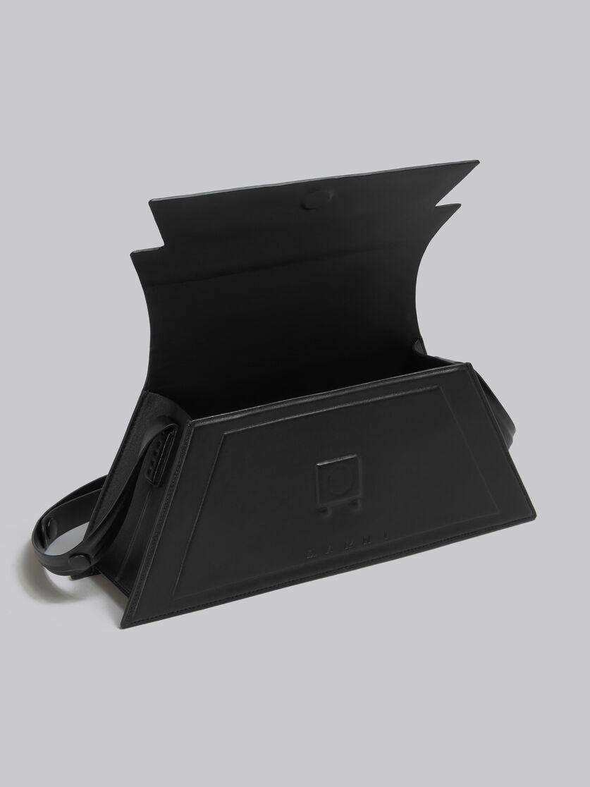 Medium Trunkoise bag in smooth black leather | Marni