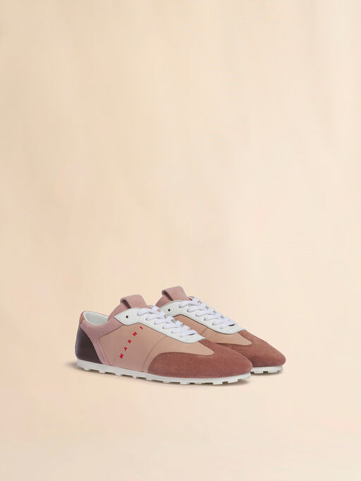 Pink leather and suede sneaker - Sneakers