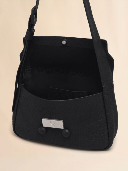 Mittelgroße schwarze Trunkaroo Soft Tasche aus Nappaleder - Schultertaschen