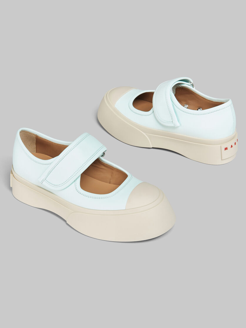 Zapatilla Mary Jane de napa azul claro - Sneakers - Image 5