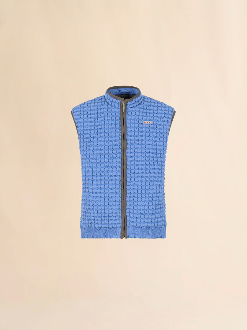 Blaue Weste aus Nylon mit Rüscheneffekt - Weste - Image 1