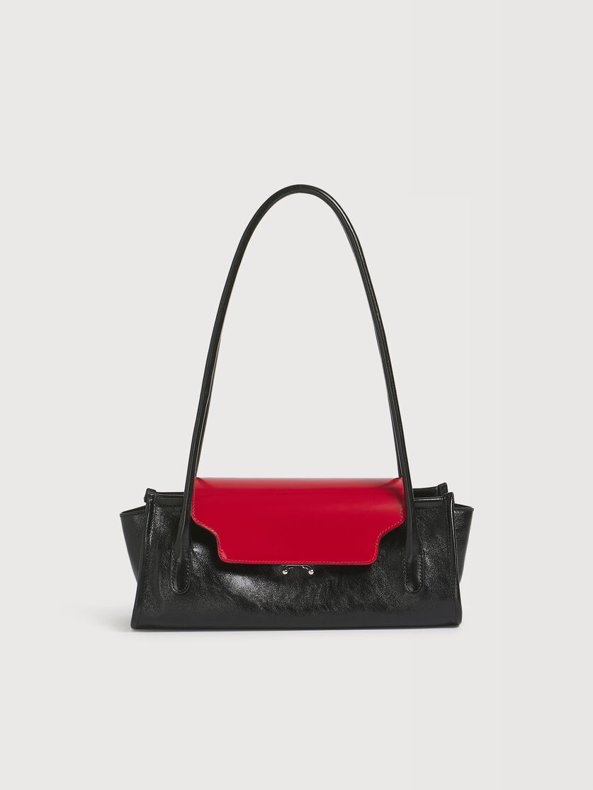 Black and red leather Trunkette bag, Image 1