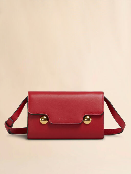 Red leather Trunkaroo clutch - Pochettes