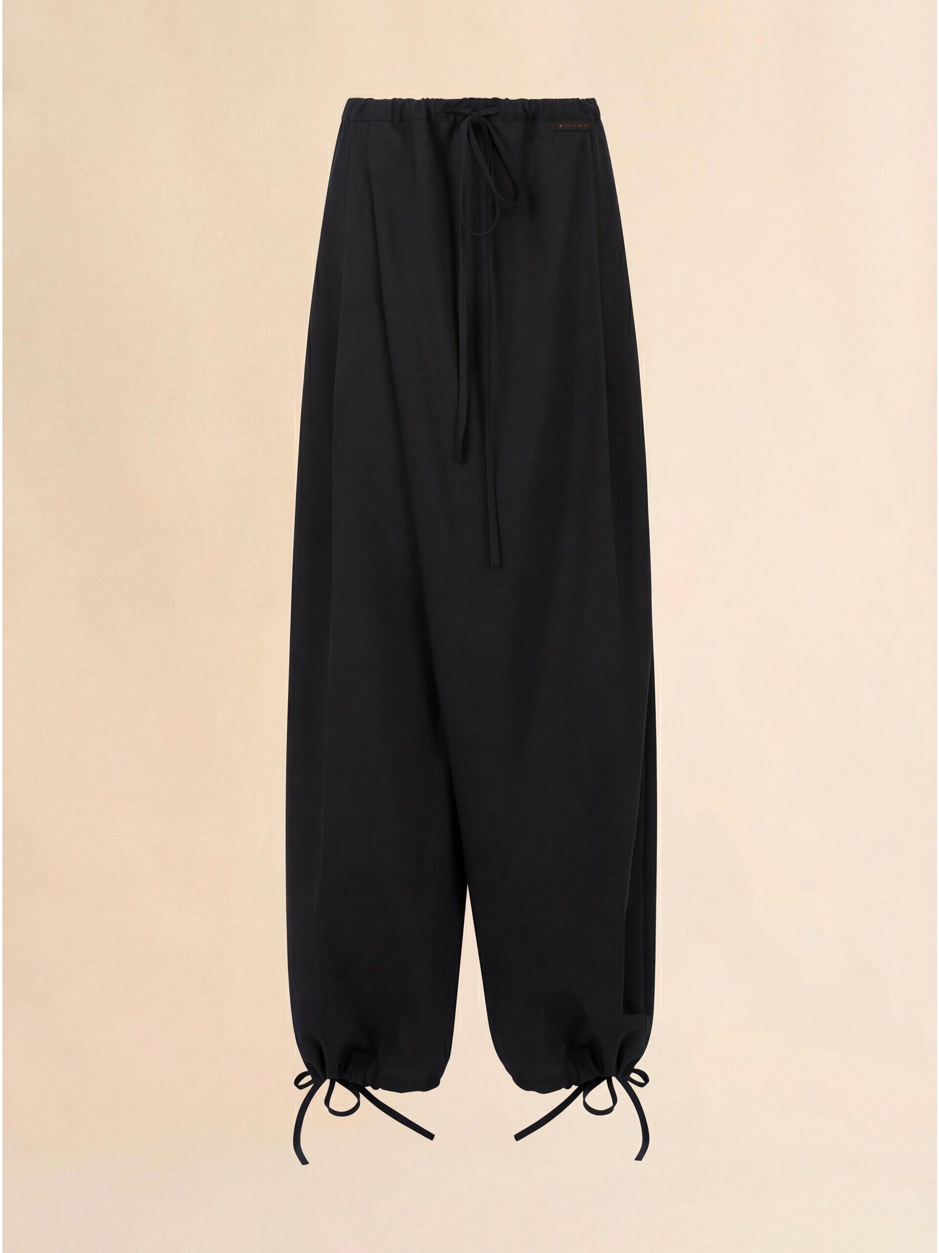 Black tropical wool drawstring trousers | Marni