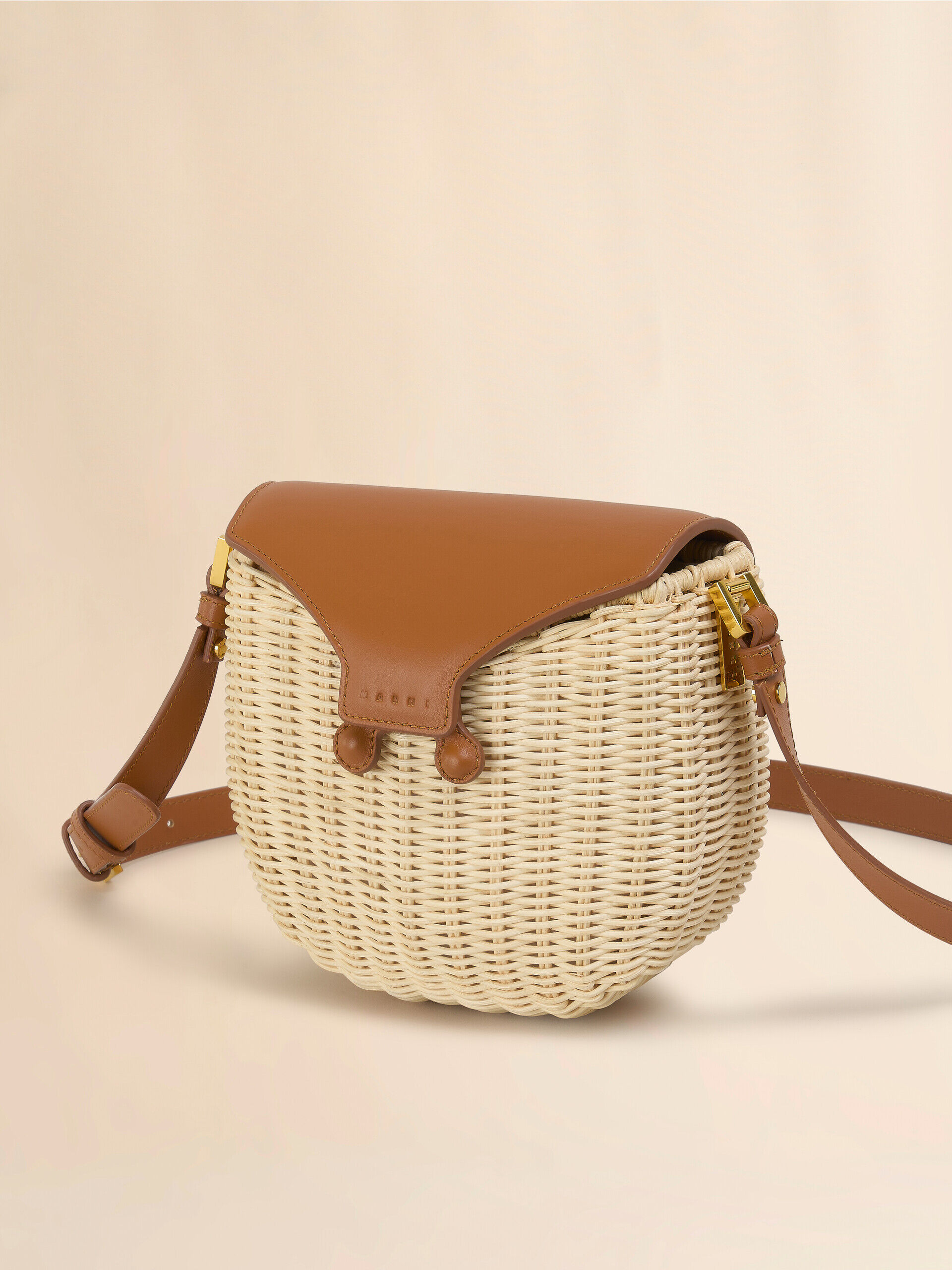 Natural rattan Midollino crossbody bag | Marni