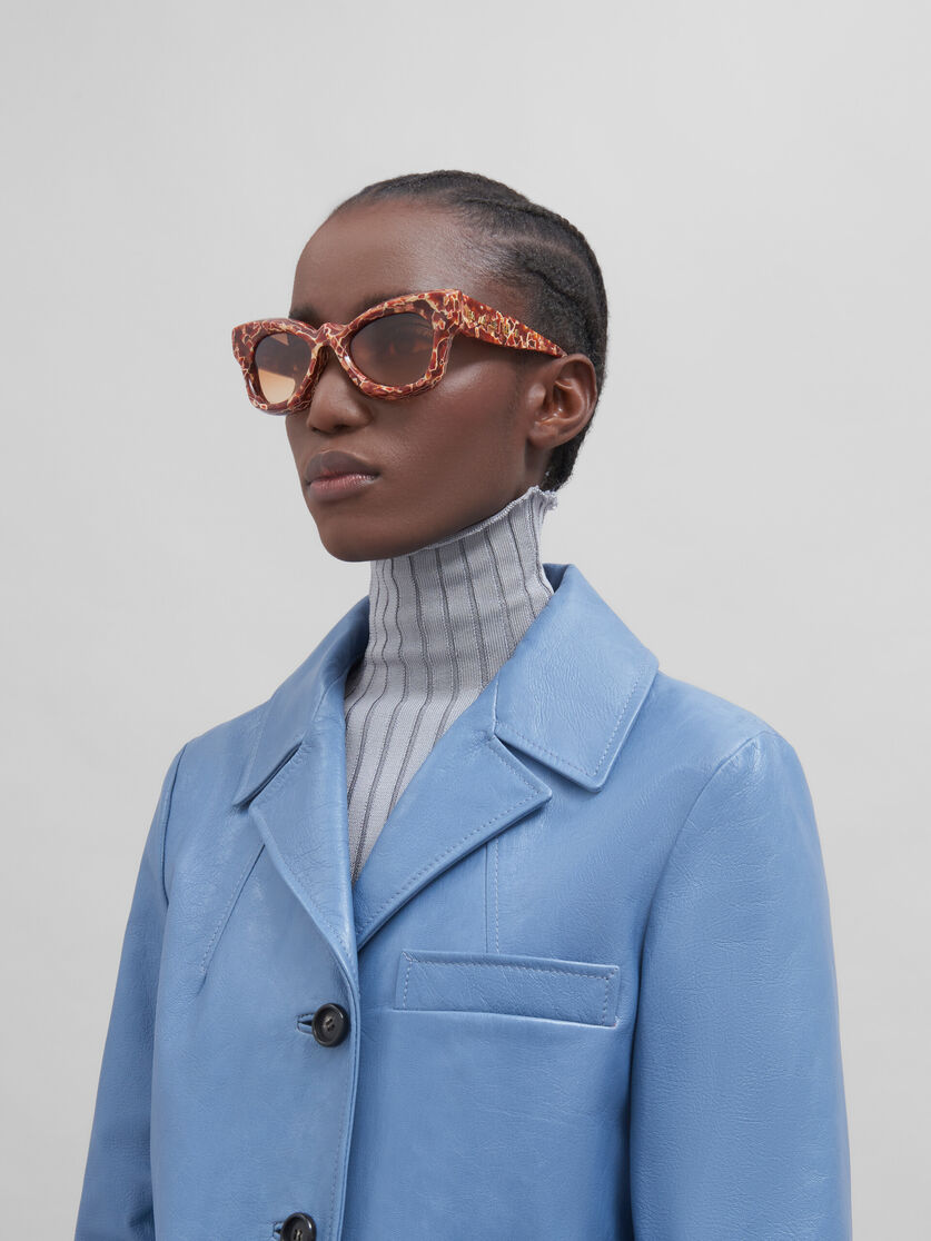 Red Lava Magneticus Sunglasses | Marni
