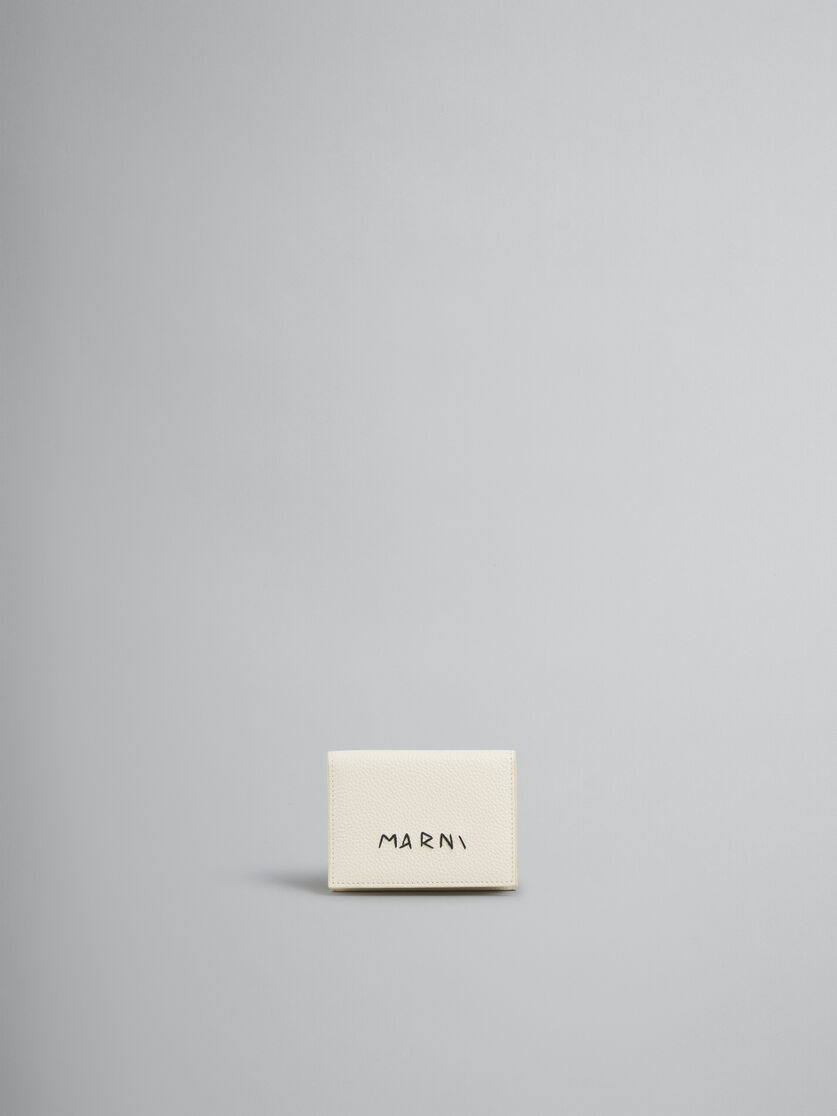 アイボリー レザー メンディング 三つ折りウォレット | Marni