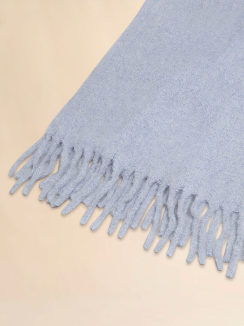 Light blue alpaca scarf - Scarves - Image 3