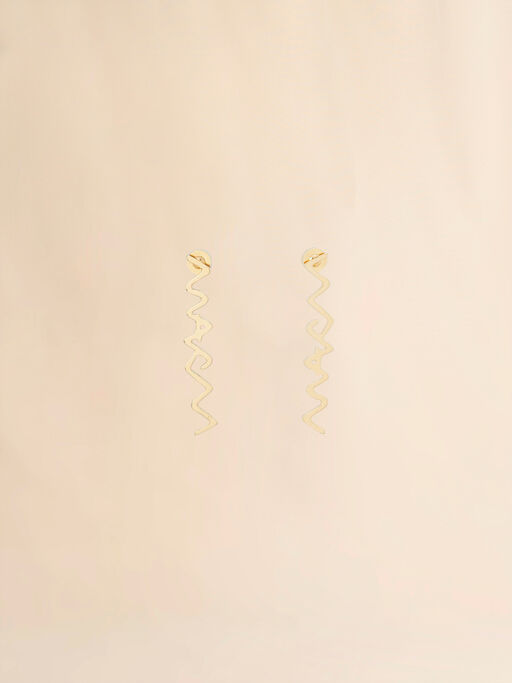 Orecchini pendenti Marni Symbol in metallo color oro - Orecchino
