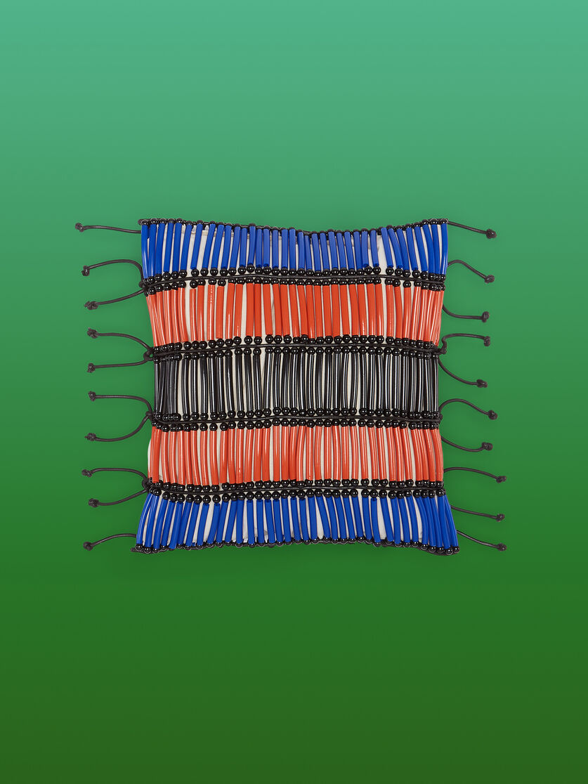 MARNI MARKET small cushion in blue, red and black - Furniture - Image 1