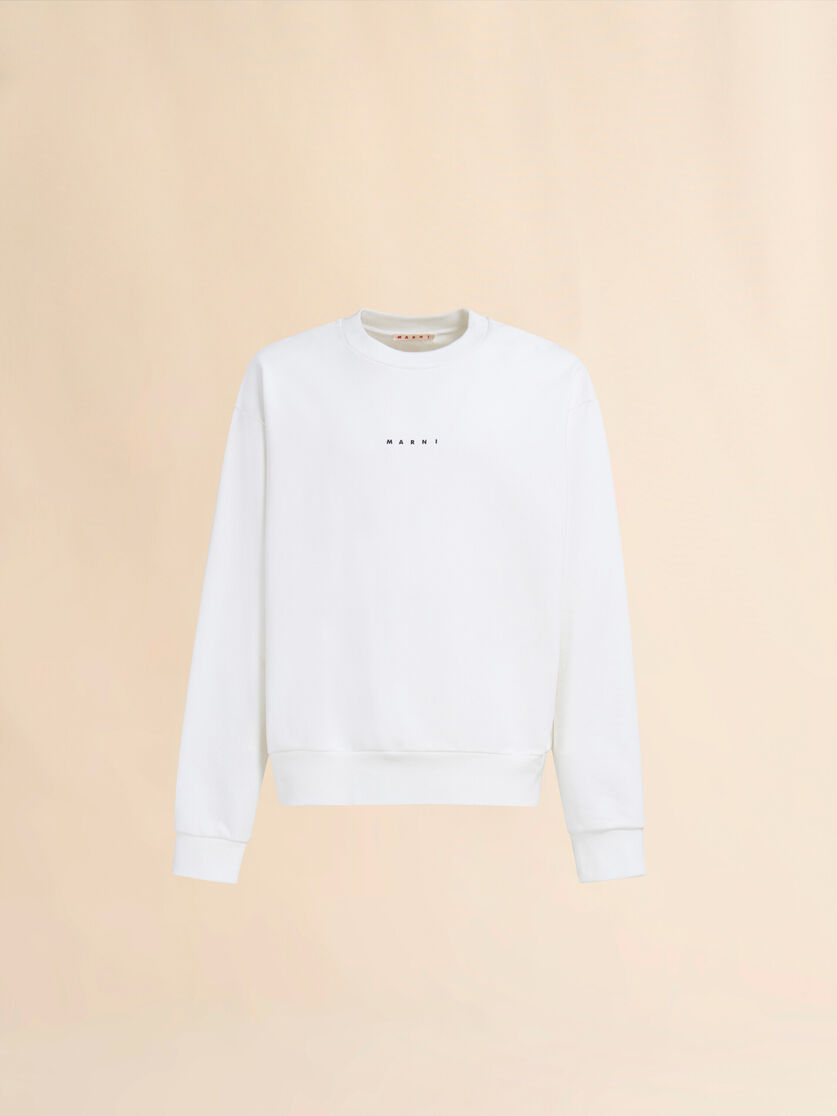 ホワイト ミニロゴ入り オーガニックコットン製スウェットシャツ | Marni