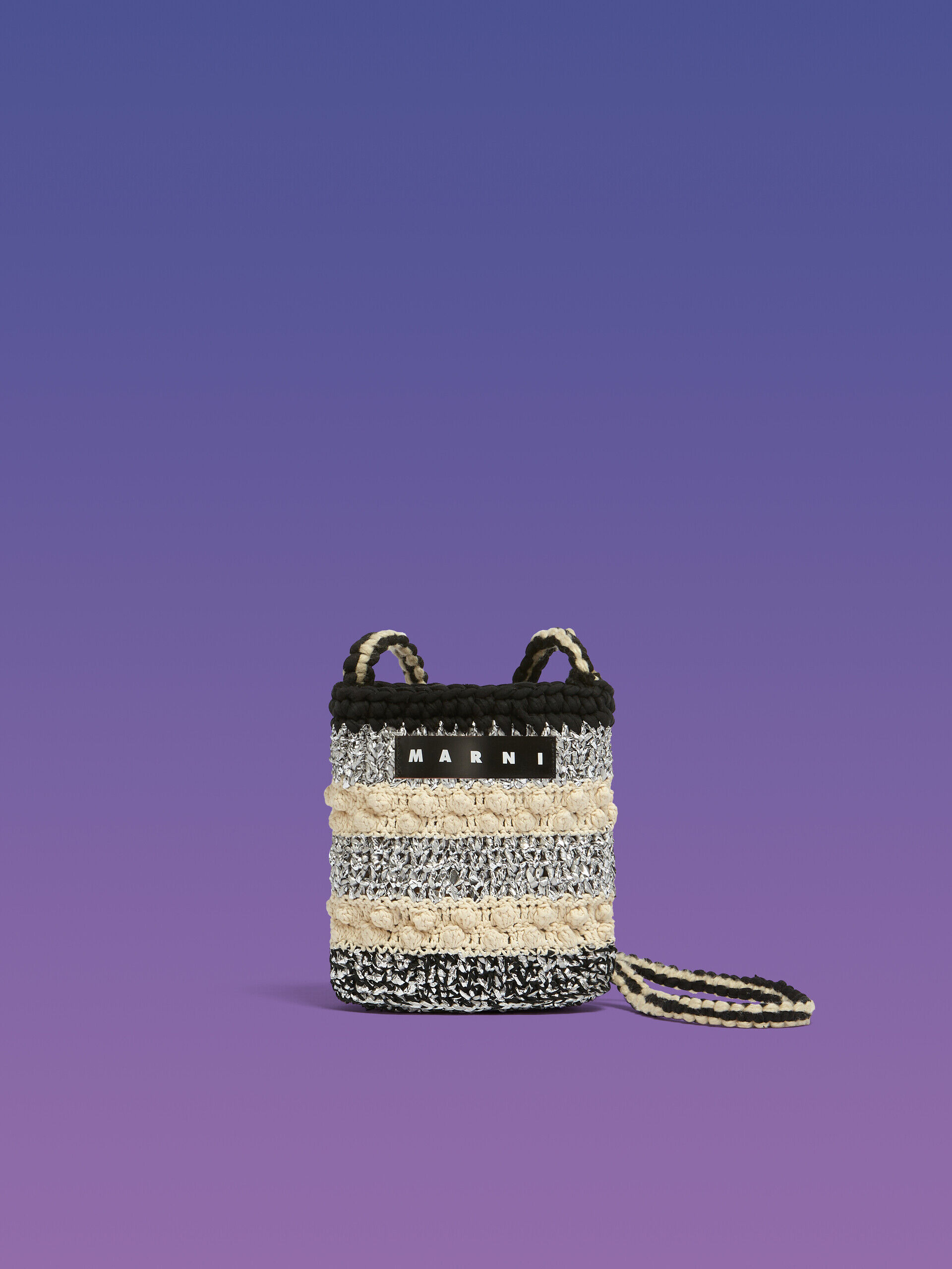 【MSGM】マーブルプリント テディクロスボディバッグ MSGM（エムエスジーエム）の「マーブルプリント テディクロス
