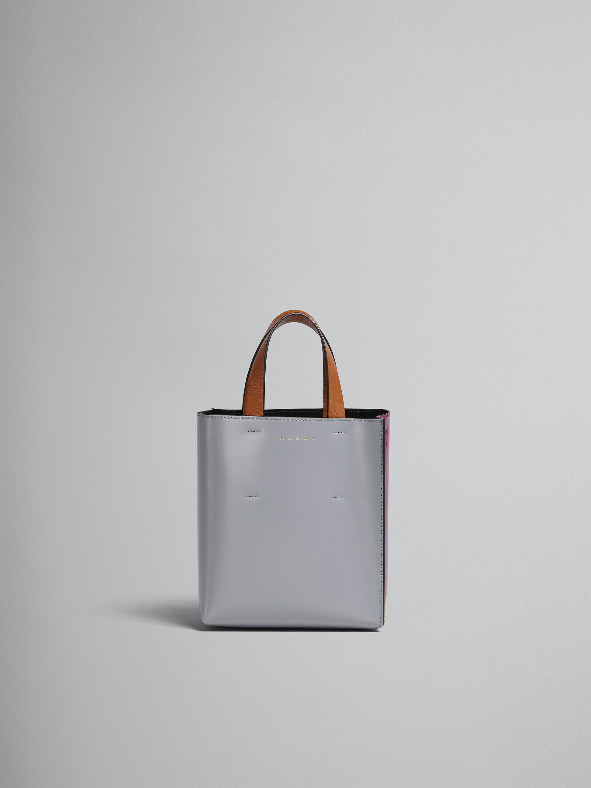 MUSEO mini bag in grey and purple leather | Marni