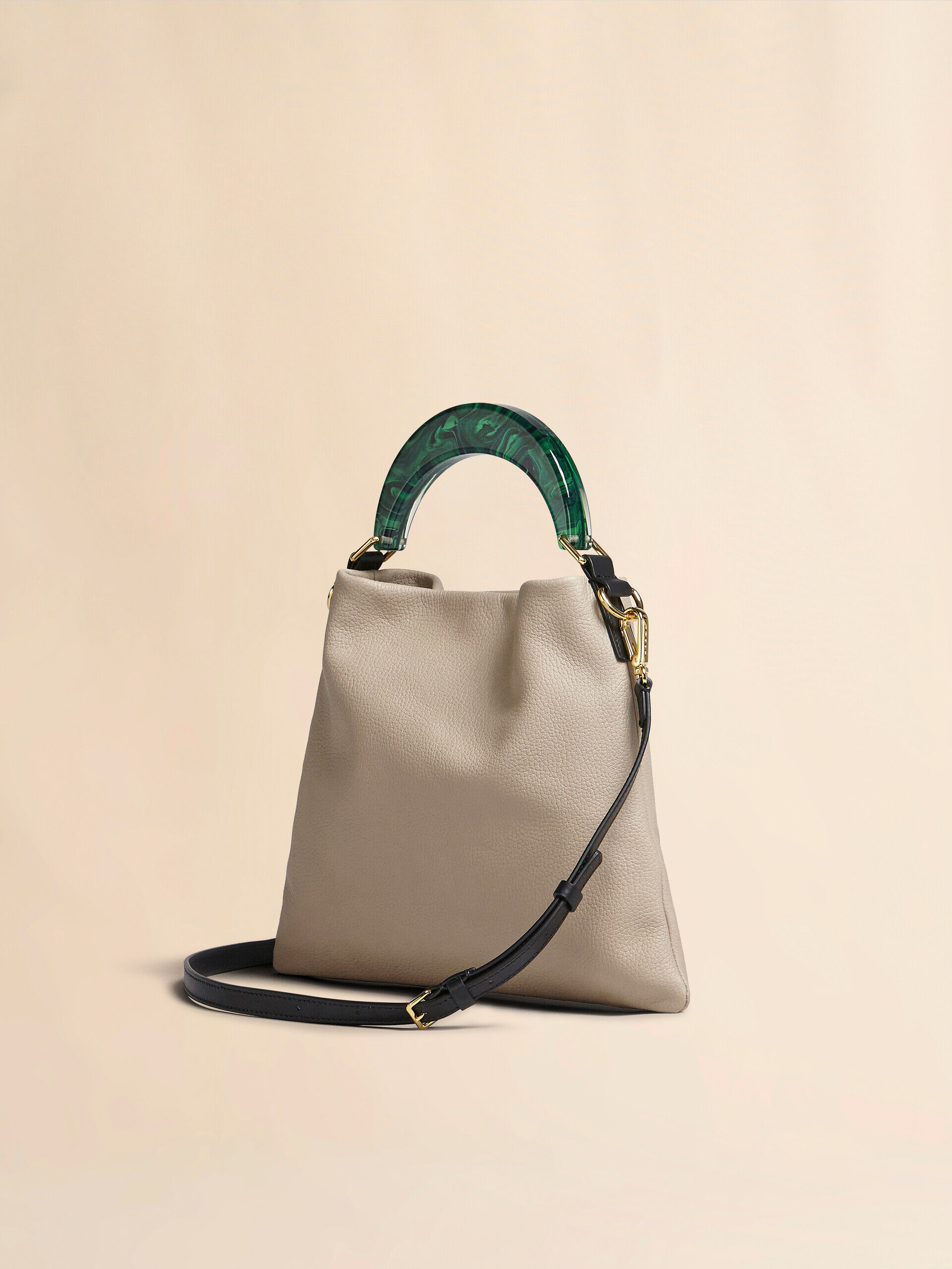 Venice Small Bag in beige leather | Marni
