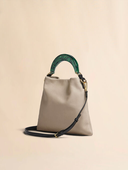 Venice Small Bag in beige leather - Shoulder Bags
