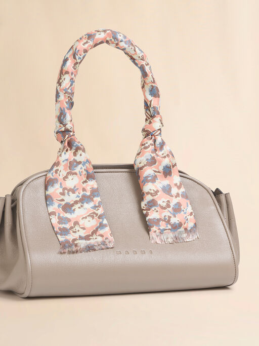 Pink silk scarf with contrast prints - Other accessories