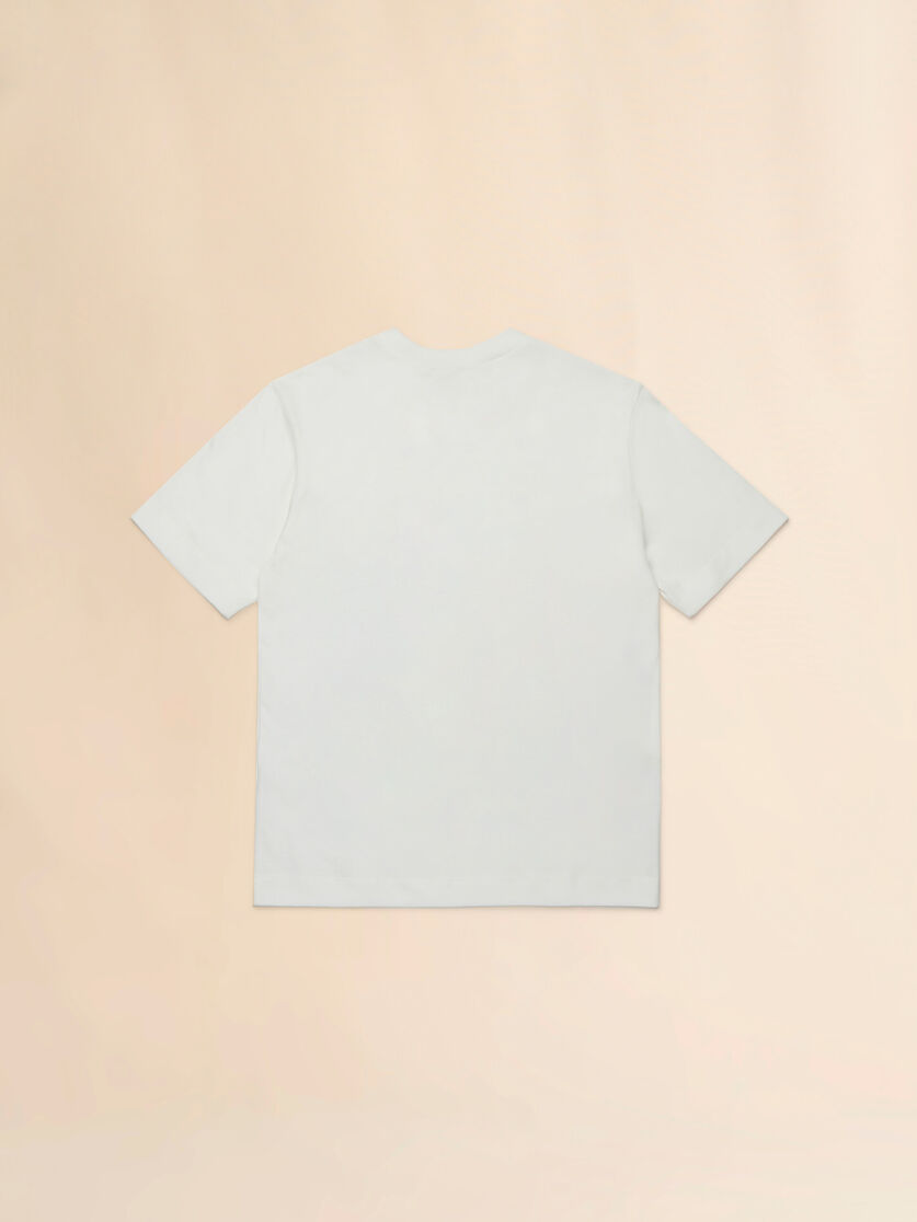 Off-white cotton T-shirt with Soggetti Animali print - T-shirts - Image 2