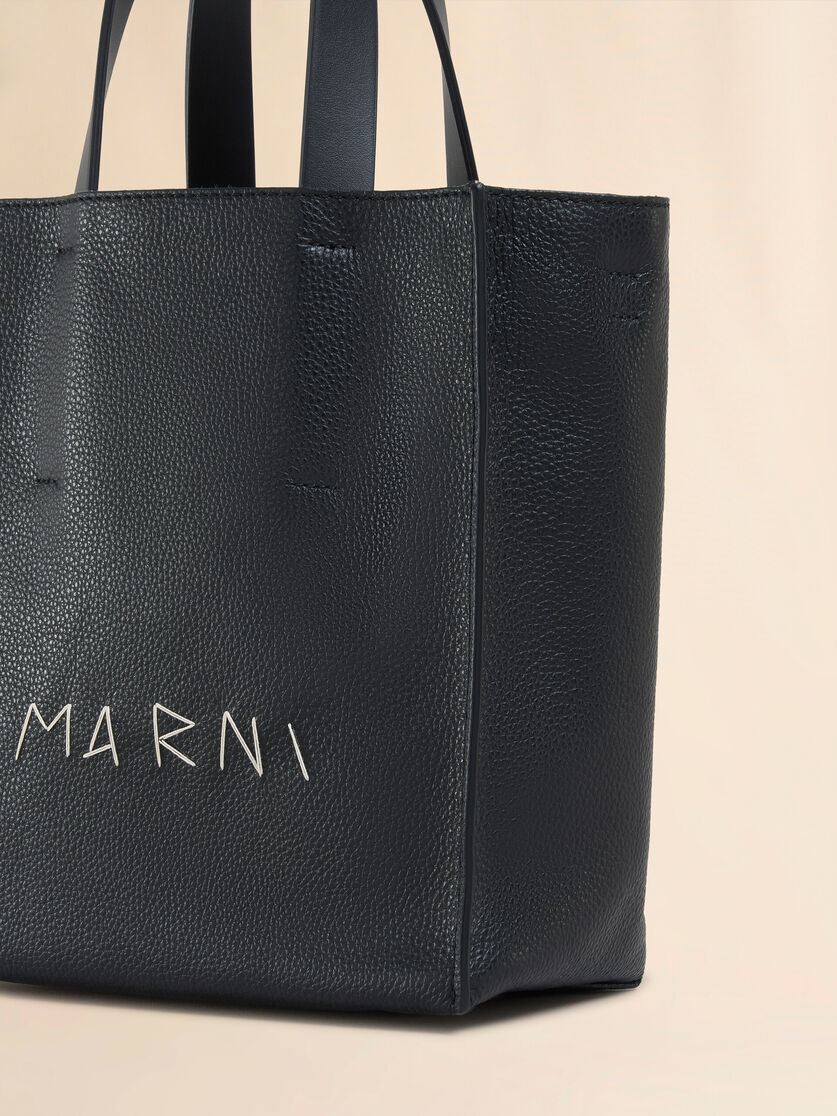 Museo Soft Mini Bag in ivory and brown leather with Marni Mending - Shopping Bags - Image 4