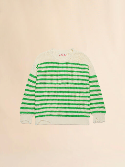 Crewneck striped pullover - Knitwear