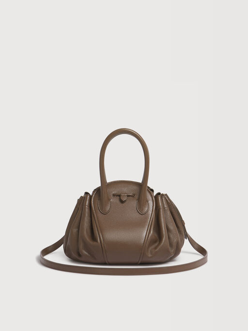 Kleine Tasche Tulipea aus hellbraunem Leder - Schultertaschen