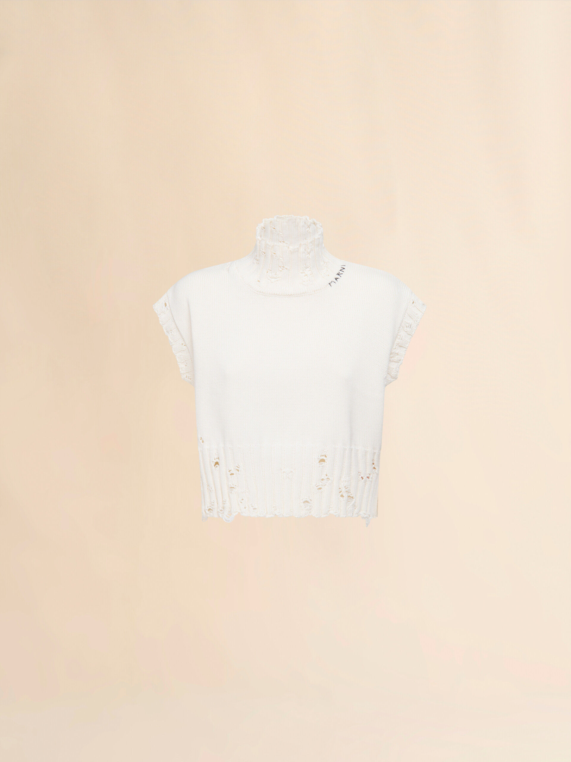 ホワイト コットン製クロップドベスト | Marni