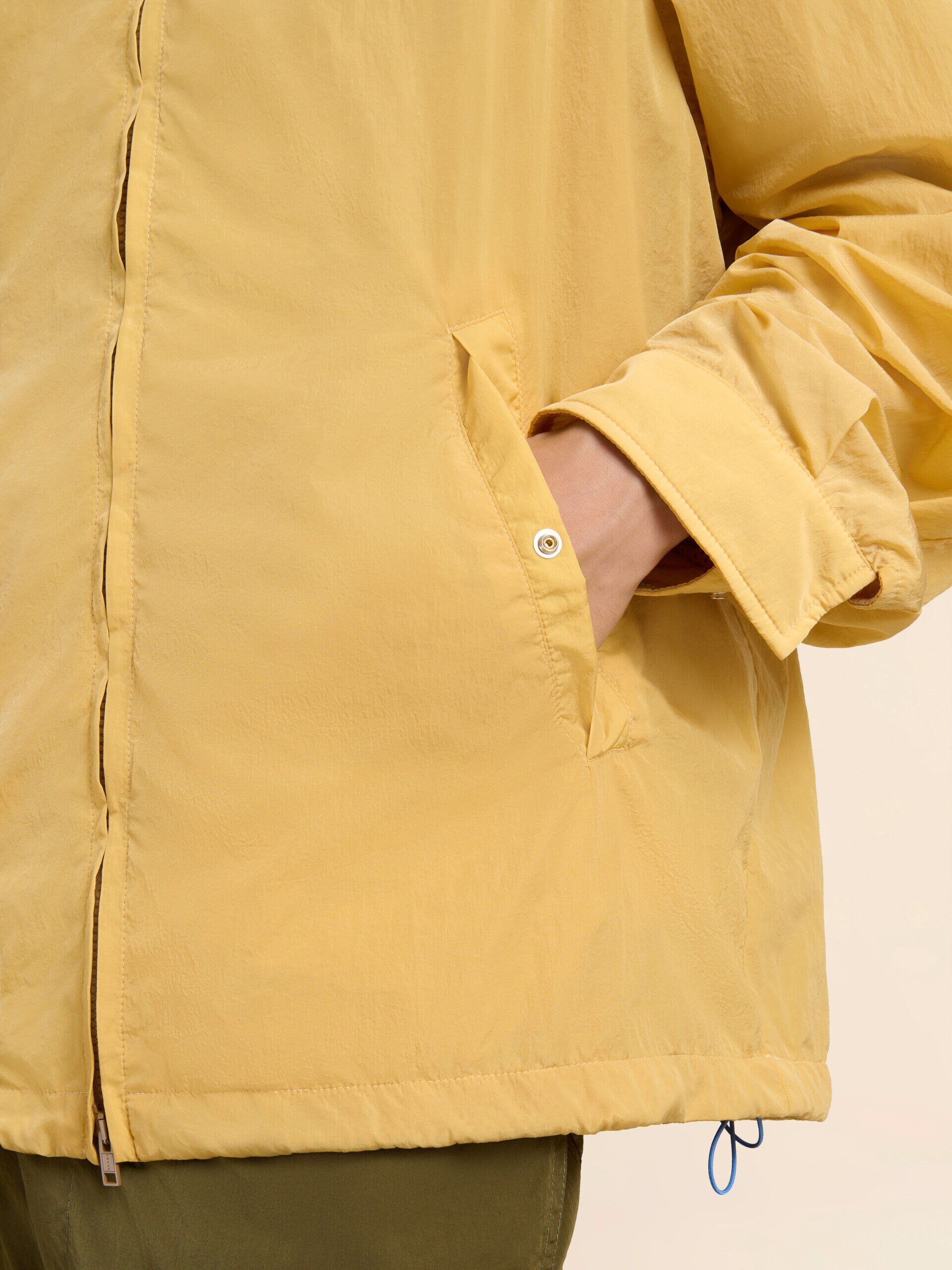 イエロー ガミーMarniパッチ付き シワ加工ナイロンジャケット | Marni