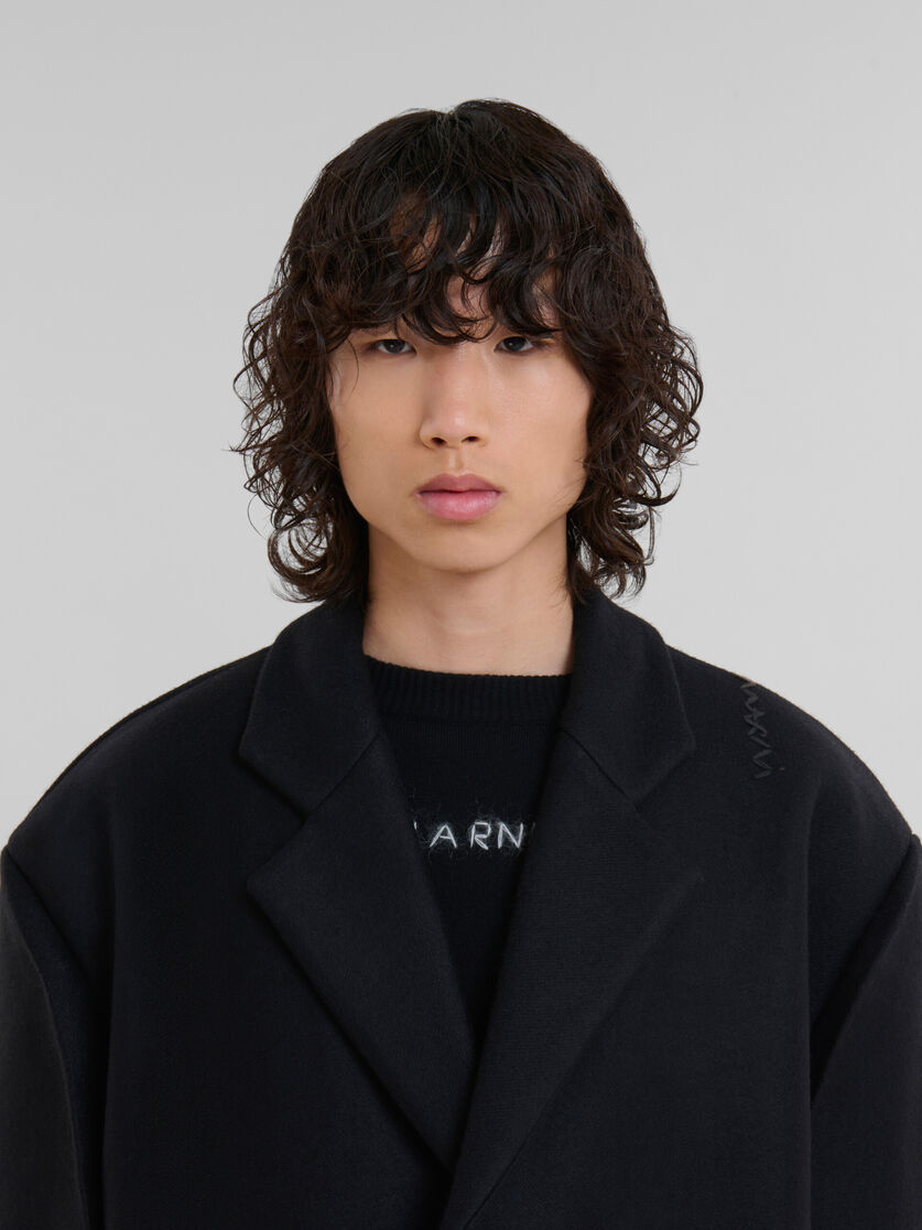 ブラック ウール製 オーバーサイズコート | Marni
