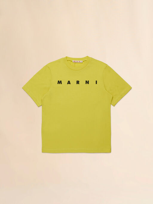 Yellow cotton T-shirt with Marni print - T-shirts