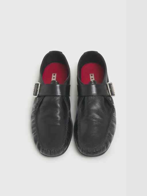 Black leather Barry loafer - Lace-ups