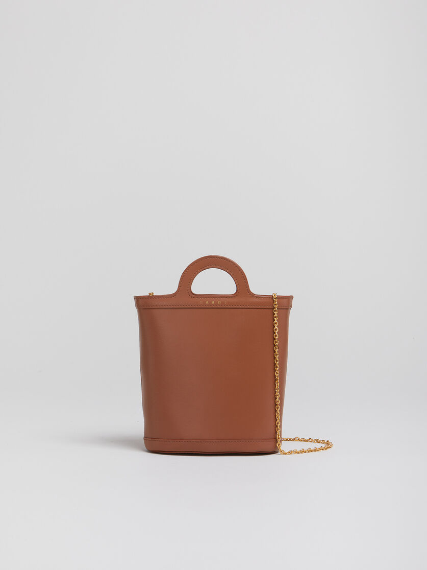 Tropicalia nano bucket bag in brown leather - Pochettes - Image 1