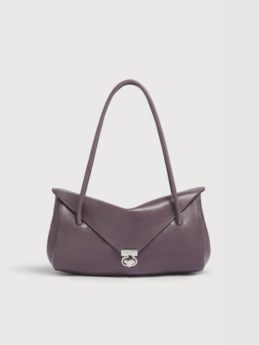 Purple leather E/W shoulder bag - Shoulder Bags