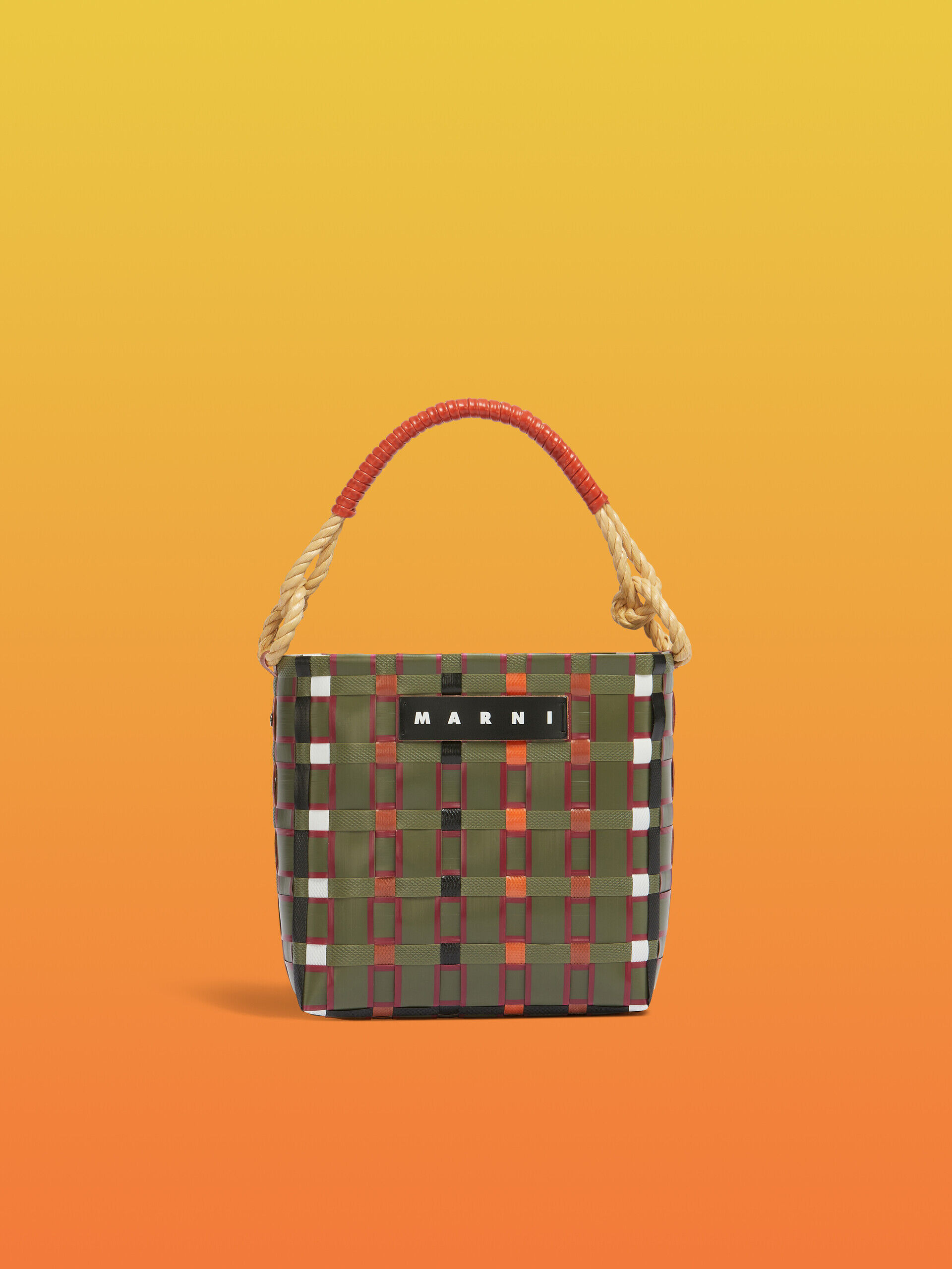 新品 ✴︎MARNI MARKET アニマルバスケット ブラックドッグ ディープセージ MARNI MARKET Sunday Basket バッグ | Marni