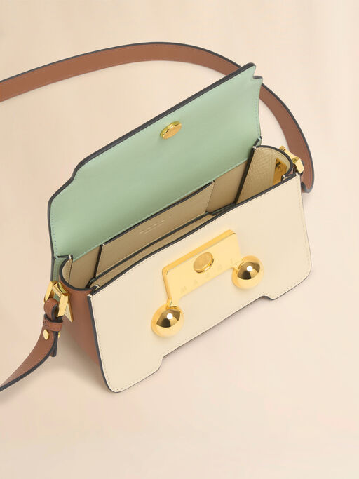 Green cream and brown leather Trunkaroo mini shoulder bag - Shoulder Bags