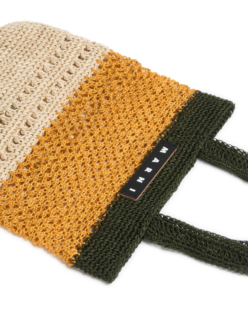 ホワイト&ブラック MARNI MARKET FIQUE ナチュラルファイバーショッパー - ショッピングバッグ - Image 4