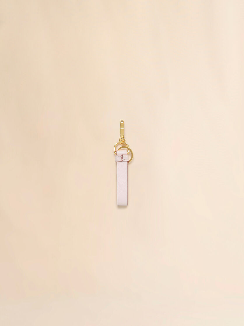Pink leather keyring with Marni Mending, Image 2