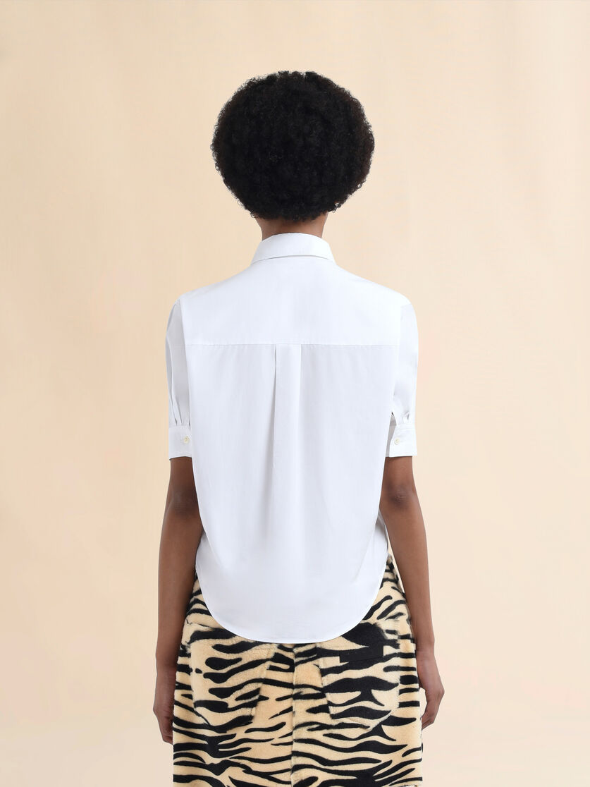 Marni Symbol 디테일 숏 슬리브 오가닉 코튼 셔츠 - 셔츠 - Image 3