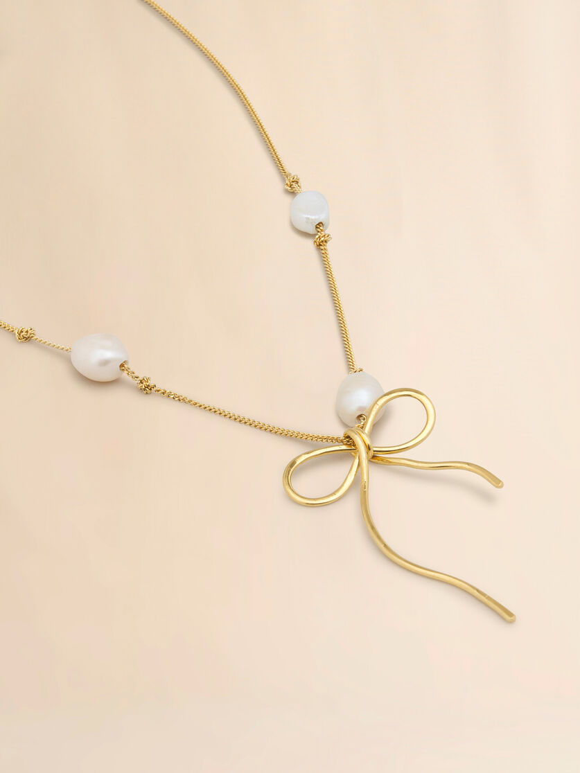 Golden Bow necklace - Necklaces - Image 3