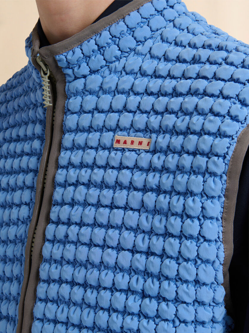 Blaue Weste aus Nylon mit Rüscheneffekt - Weste - Image 5