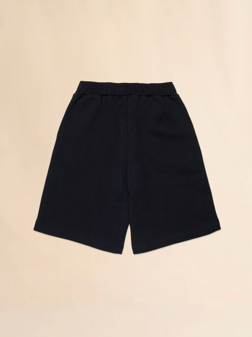 Bermuda in felpa nera con logo Marni - Pantaloni
