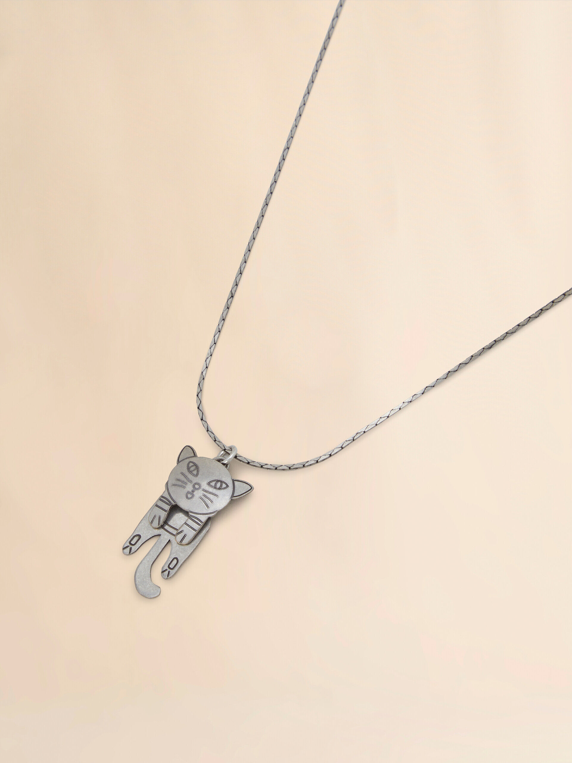 MARNI*おしゃれなデザイン*猫型ペンダント チェーンネックレス キャットシェイプペンダント付きチェーンネックレス | Marni
